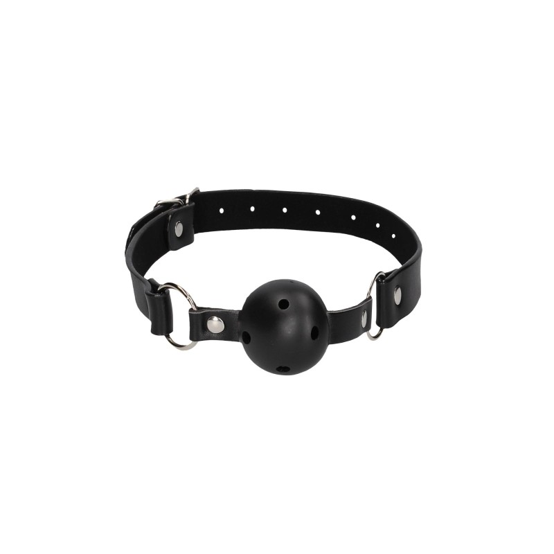 Breathable Ball Gag - With Bonded Leather Straps